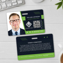QR Code Photo ID Badge   Corporate Employee