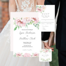 Elegant Blush Pink Roses Floral Wedding