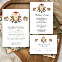 Royal Crest Elephant Indian Hindu Wedding Suite