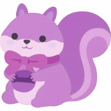 Cute Kawaii Pastel Purple Squirrel