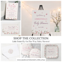 Little Butterfly On The Way Baby Shower