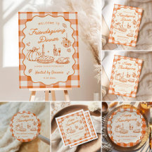 Orange Plaid Friendsgiving Dinner