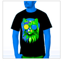 Retrowave Cool Cat: Embrace the Neon Vibes T-Shirt