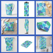 Green and Blue Bauhaus Style