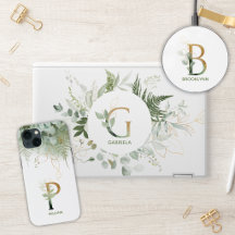 Green Botanical Monogram Electronics