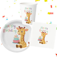 Cute Safari Animal Kids Birthday Collection