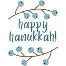 Happy Hanukkah with Berry Branches