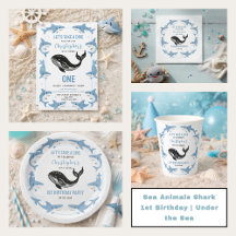 Sea Animals Shark 1st Birthday Party Collection