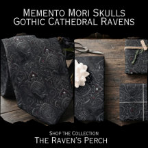 Memento Mori Skulls - Gothic Cathedral Ravens
