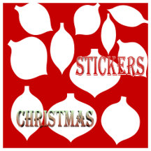 Christmas Stickers Magnets Tags Labels Logos