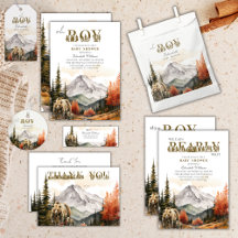 Charming Bear Adventure Baby Shower Collection