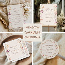 Colorful Spring Wildflower Meadow Garden Wedding