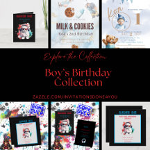 Boys Birthday Cards, Invitations, Stationery 
