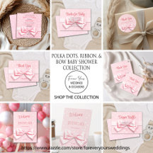 Polka Dots, Ribbon, & Bow Baby Shower Suite