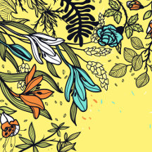 Retro Flowers Bathroom and Home Decor