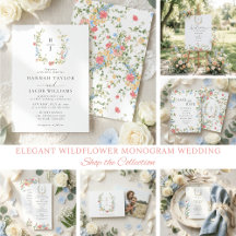 Elegant Wildflower Monogram Wedding 