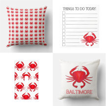 Maryland Crabs Bed and Bath Collection