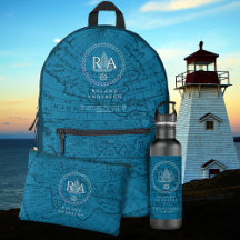 Nautical  Man Vacation Traveller  Monogram Gift