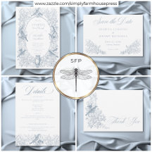 Elegant Blue Chinoiserie Nature & Birds Wedding