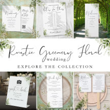 Elegant Botanical Rustic Greenery Wedding Suite