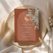 Bohemian Pampas Grass Arch Terracotta Wedding