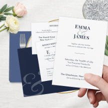 Navy Ampersand Wedding | Modern Minimalist