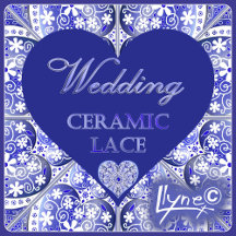 Ceramic Lace Blue of Greece WEDDING