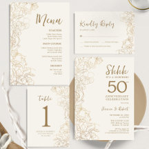 Gold Botanical Surprise 50th Anniversary