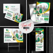 Green Yellow House Cleaning Housekeeping Maid Car 