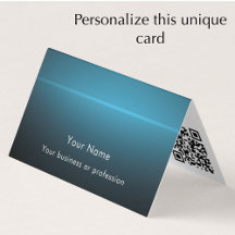 Cool Blue Modern Custom Professional Business Card