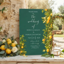 Lemon Grove Romance Wedding Invitation