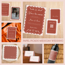 Papel Picado Terracotta Talavera Mexican Wedding
