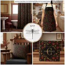 Vintage William Morris Red Gold Poppy Home Decor