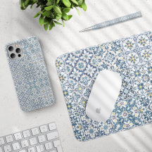 Blue Majolica Moroccan Mixed Tiles 02 Collection