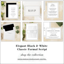 Elegant Black & White Classic Formal Script