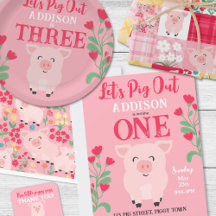 Let's Pig Out Floral Birthday Party