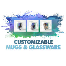 Glassware & Mugs | Cute Puppy Dog Graphic Art