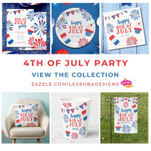 4th of July Party Invitation and Products