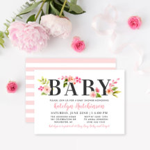 Baby Girl Shower Invitations