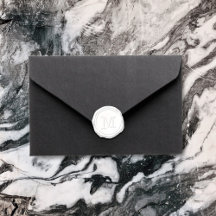 White Wax Seal Monogram Stickers by 3Cattails