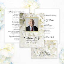 White Hydrangea Flowers Funeral Memorial