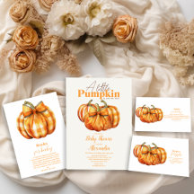 Fall Pumpkin Bow Girl Baby Shower