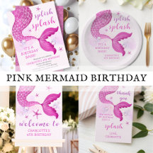 Pink Mermaid Birthday