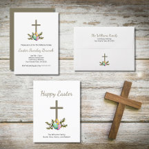 Easter Eggs Simple Faith Botanical Christian Cross