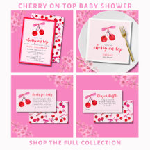 Coquette Cherry Baby Shower 'Cherry on Top"