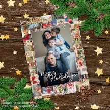 Vintage Christmas Cards Pattern