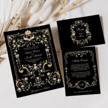 Vintage Garden Black   Colorful Luxe Wedding