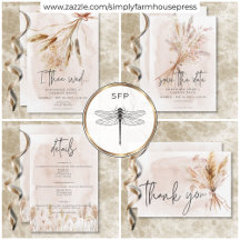 Boho Rustic Pampas & Dried Grass Bouquet Wedding