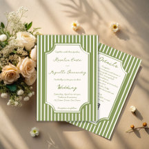 Sage green hand drawn vintage stripes