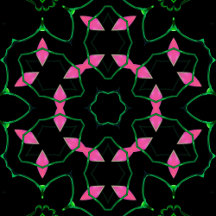 Emerald and Pink Kaleidoscope